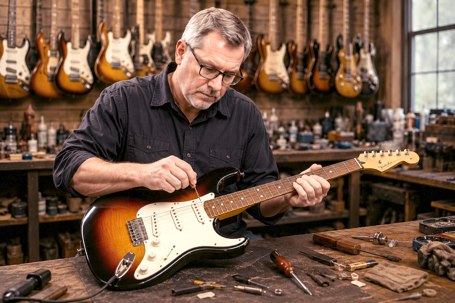 Vintage guitar collector partnership